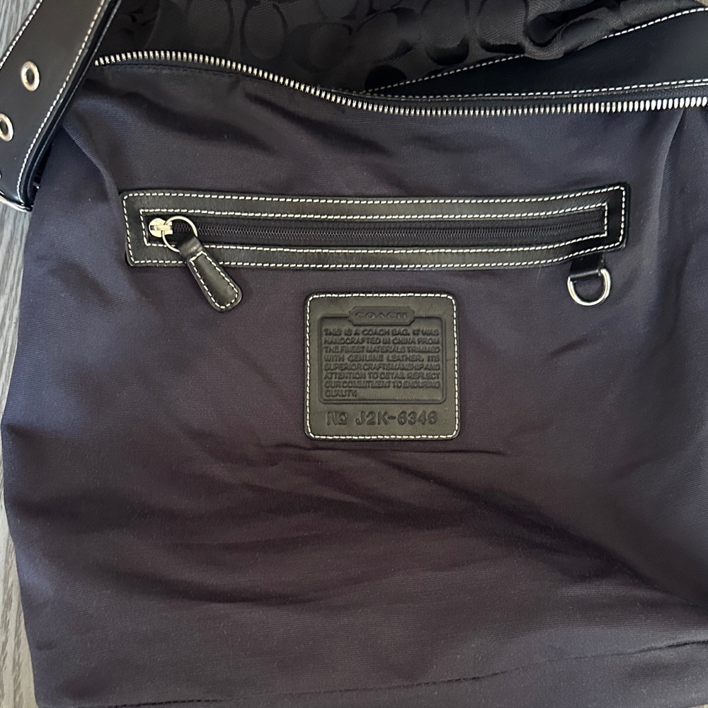 Coach Vintage 6346 Chelsea Signature Black Canvas Leather Shoulder Bag - Picture 8 of 14